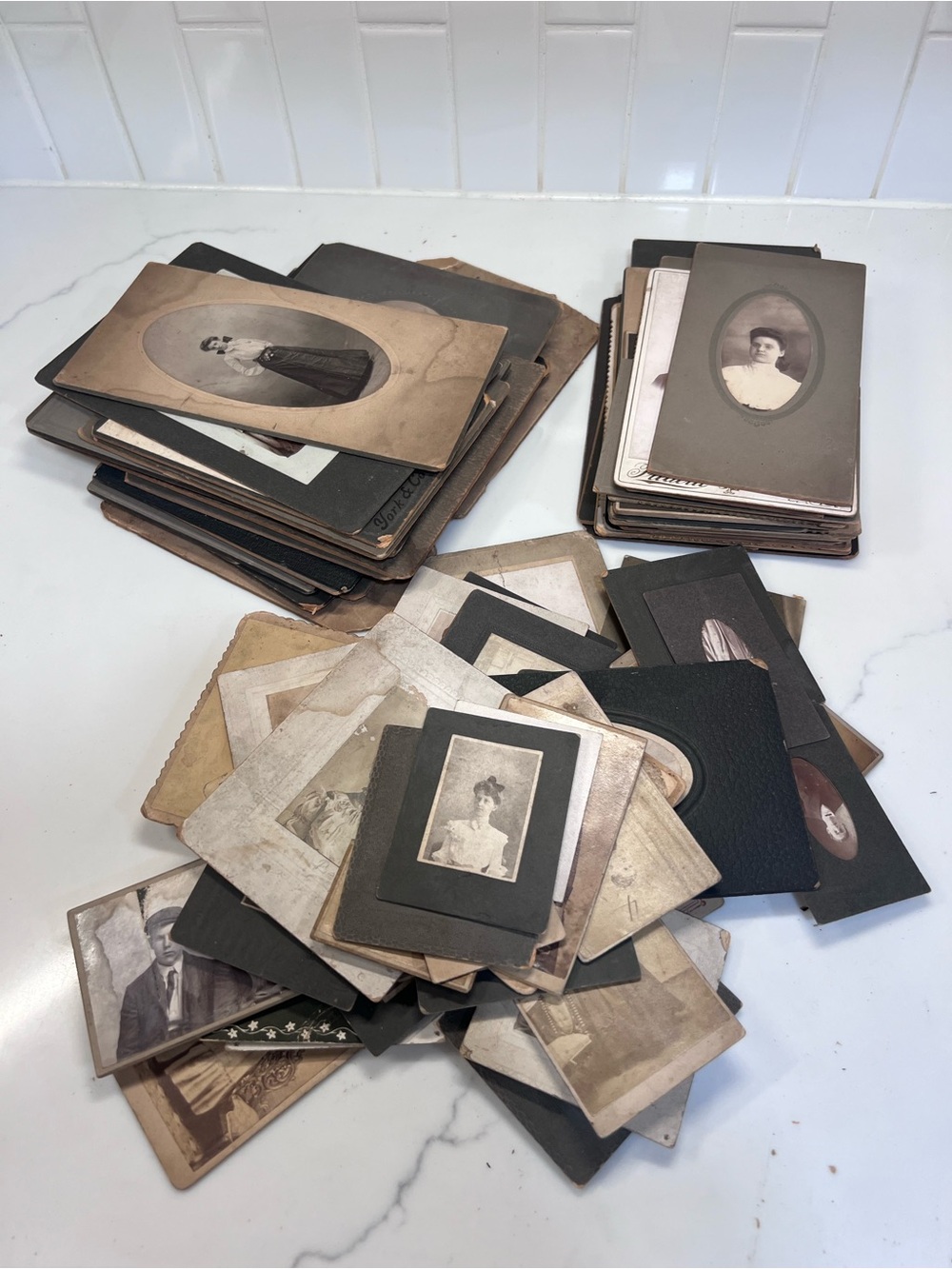 Vintage Photo Collection - Assorted Sepia and Black Portrait Cards